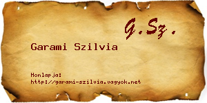 Garami Szilvia névjegykártya
